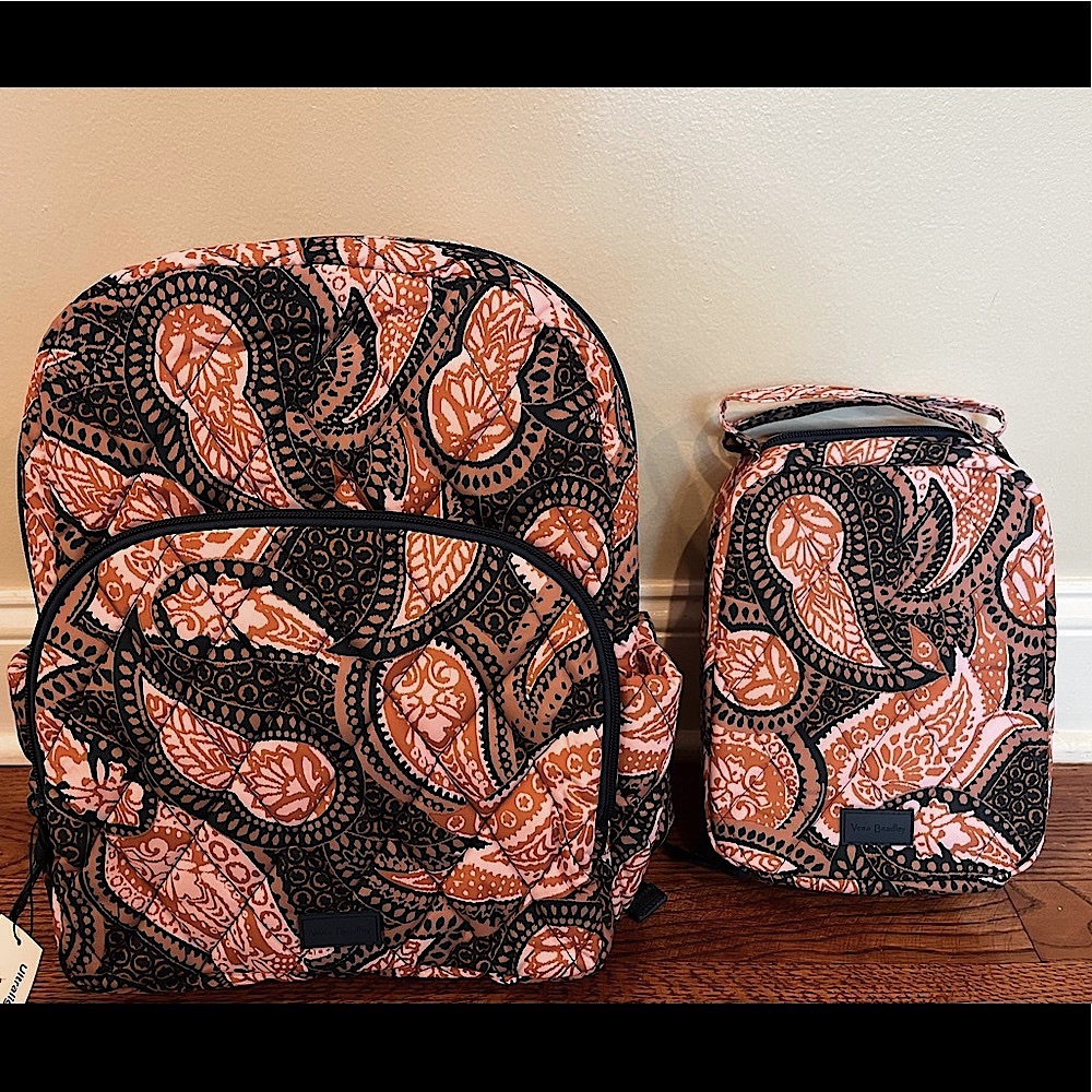 Vera Bradley Fern Paisley Backpack And Lunchbox